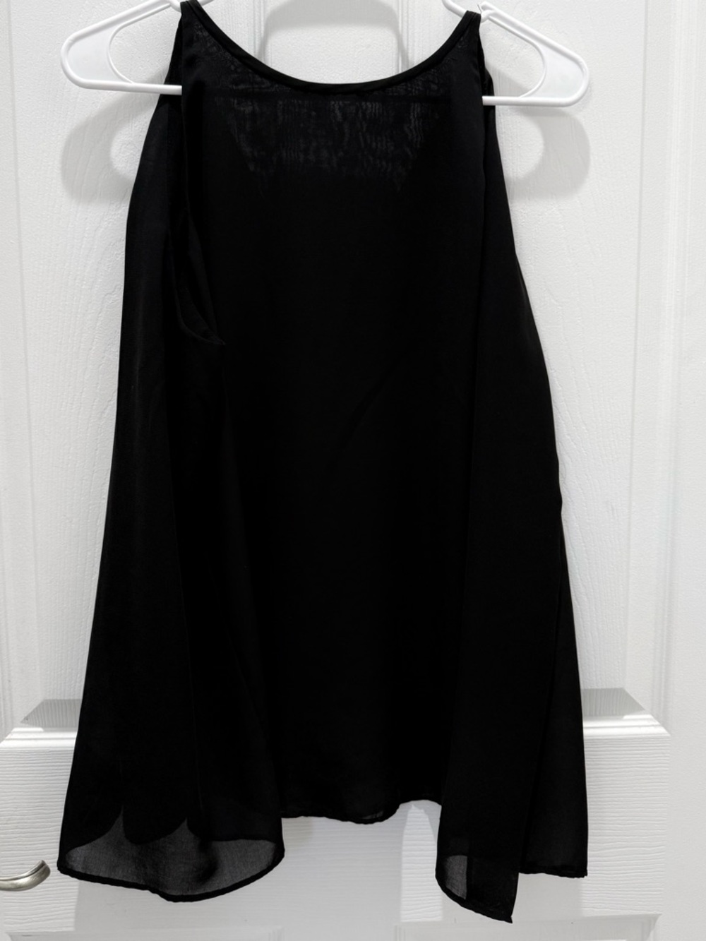 Banana Republic Black Sheer Layered Tank Large